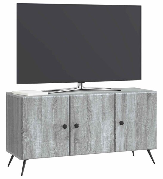 TV szekrény Szürke Sonoma 99 x 34,5 x 50 cm Szerelt Fa
