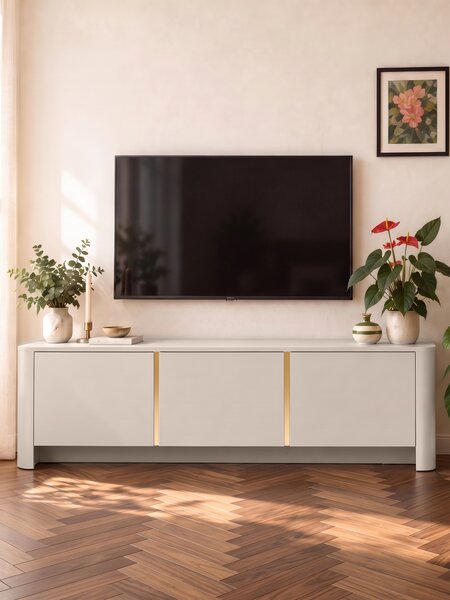 Sorrenti TV szekrény 168 cm - kasmír / arany