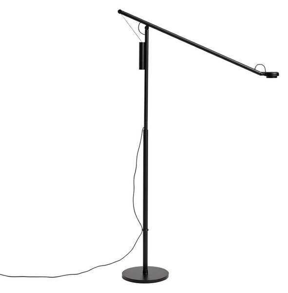 Állólámpa HAY, Fifty-Fifty, dimmable, Fekete, Nappali, Alumínium, Dizájn