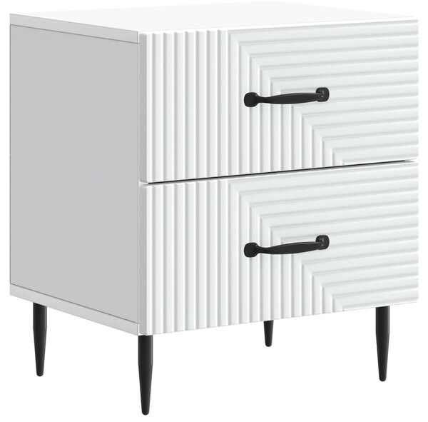 Éjjeliszekrény 2 pcs Fehér 43 x 34,5 x 47,5 cm Szerelt Fa