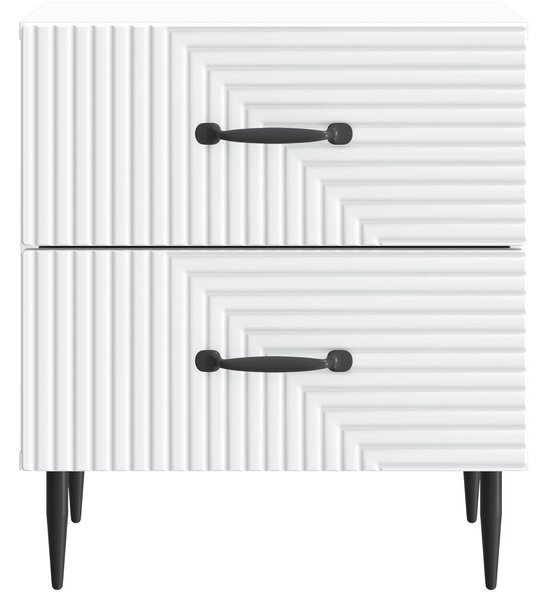 Éjjeliszekrény 2 pcs Fehér 43 x 34,5 x 47,5 cm Szerelt Fa