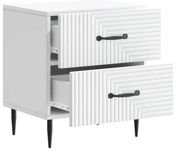 Éjjeliszekrény 2 pcs Fehér 43 x 34,5 x 47,5 cm Szerelt Fa