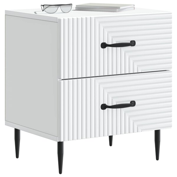 Éjjeliszekrény 2 pcs Fehér 43 x 34,5 x 47,5 cm Szerelt Fa