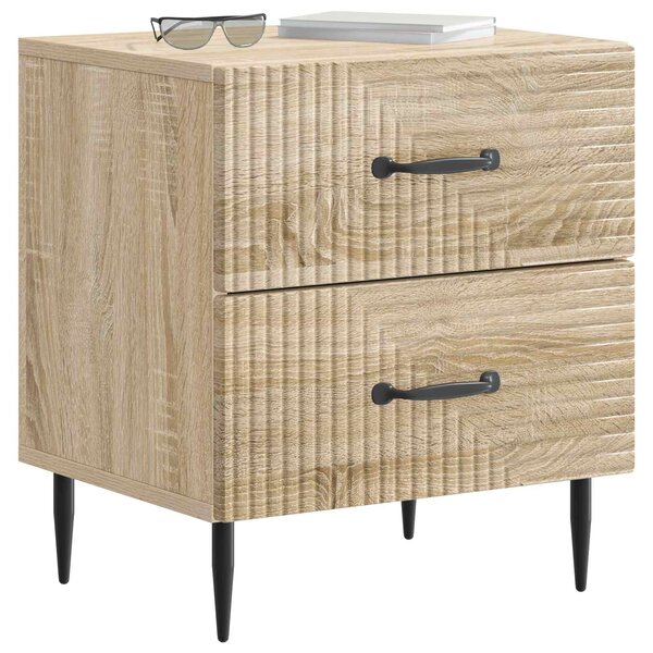 Éjjeliszekrény fiókkal 2 pcs Sonoma Tölgy 43 x 34,5 x 47,5 cm