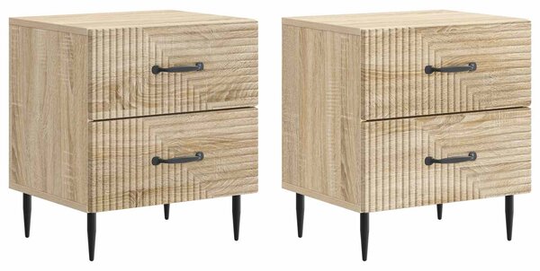 Éjjeliszekrény fiókkal 2 pcs Sonoma Tölgy 43 x 34,5 x 47,5 cm