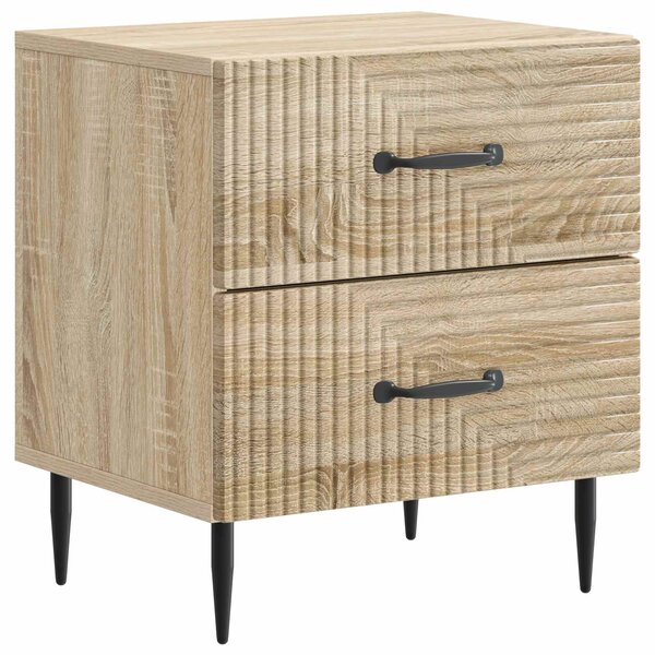 Éjjeliszekrény fiókkal 2 pcs Sonoma Tölgy 43 x 34,5 x 47,5 cm