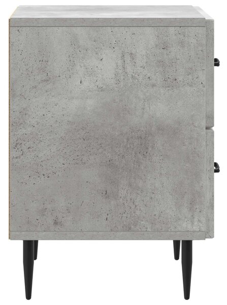 Éjjeliszekrény 2 pcs Betonszürke 43 x 34,5 x 47,5 cm Szerelt Fa