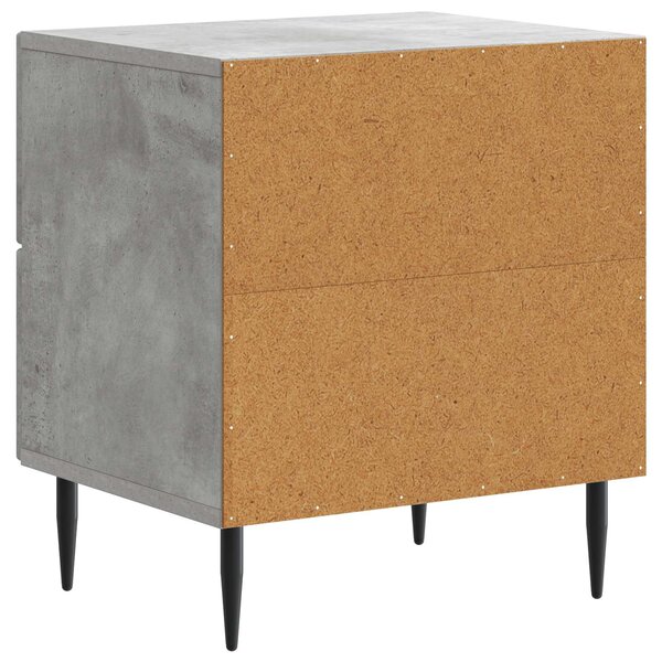 Éjjeliszekrény 2 pcs Betonszürke 43 x 34,5 x 47,5 cm Szerelt Fa