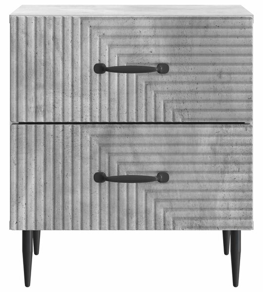 Éjjeliszekrény 2 pcs Betonszürke 43 x 34,5 x 47,5 cm Szerelt Fa