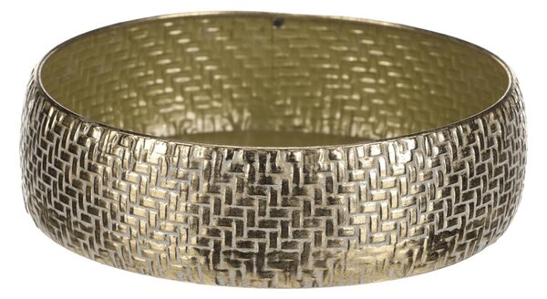 GOLDEN WEAVE fém dísztálca-készlet, 3 db, arany