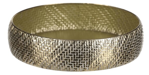 GOLDEN WEAVE fém dísztálca-készlet, 3 db, arany