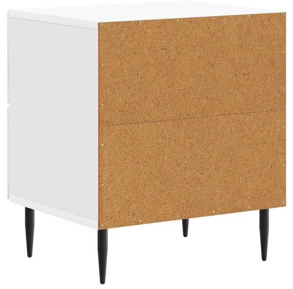 Éjjeliszekrény 2 pcs Magasfényű Fehér 43 x 34,5 x 47,5 cm