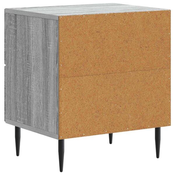 Éjjeliszekrény fiókkal 2 pcs Szürke Sonoma 43 x 34,5 x 47,5 cm