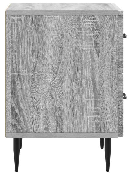 Éjjeliszekrény fiókkal 2 pcs Szürke Sonoma 43 x 34,5 x 47,5 cm