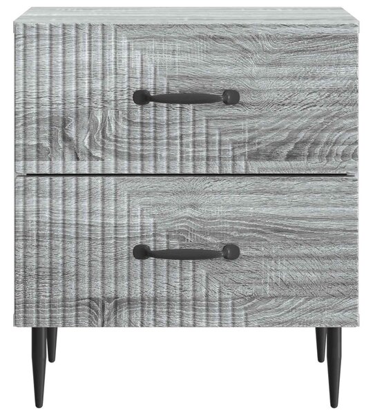 Éjjeliszekrény fiókkal 2 pcs Szürke Sonoma 43 x 34,5 x 47,5 cm