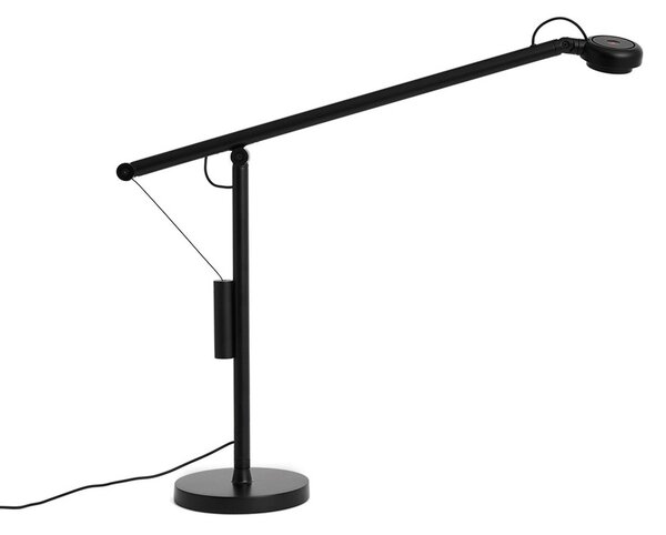 Asztali lámpa HAY, Fifty-Fifty, dimmable, Fekete, Dolgozószoba / iroda, Alumínium, Dizájn