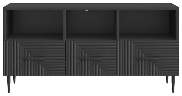 TV szekrény fiókkal Fekete 102 x 34,5 x 50 cm Szerelt Fa