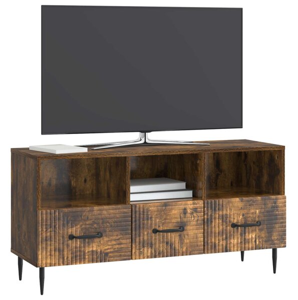 TV szekrény fiókkal Füstös Tölgy 102 x 34,5 x 50 cm Szerelt Fa