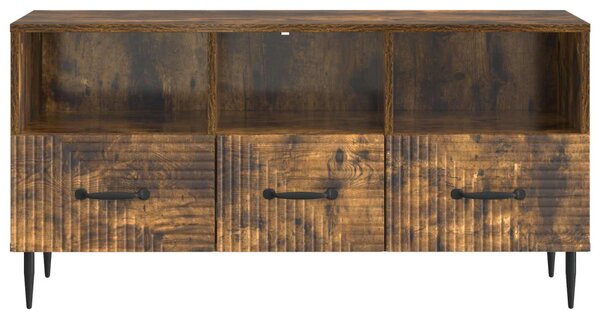 TV szekrény fiókkal Füstös Tölgy 102 x 34,5 x 50 cm Szerelt Fa