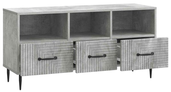 TV szekrény fiókkal Betonszürke 102 x 34,5 x 50 cm Szerelt Fa