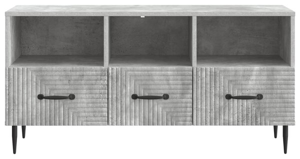 TV szekrény fiókkal Betonszürke 102 x 34,5 x 50 cm Szerelt Fa