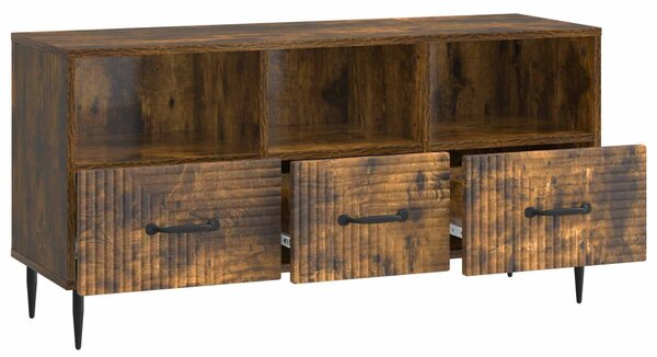 TV szekrény fiókkal Füstös Tölgy 102 x 34,5 x 50 cm Szerelt Fa