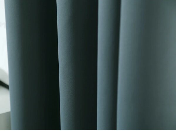 2x Kékeszöld OXFORD függöny 140x250 cm ráncolószalaggal