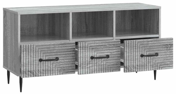 TV szekrény fiókkal Szürke Sonoma 102 x 34,5 x 50 cm Szerelt Fa