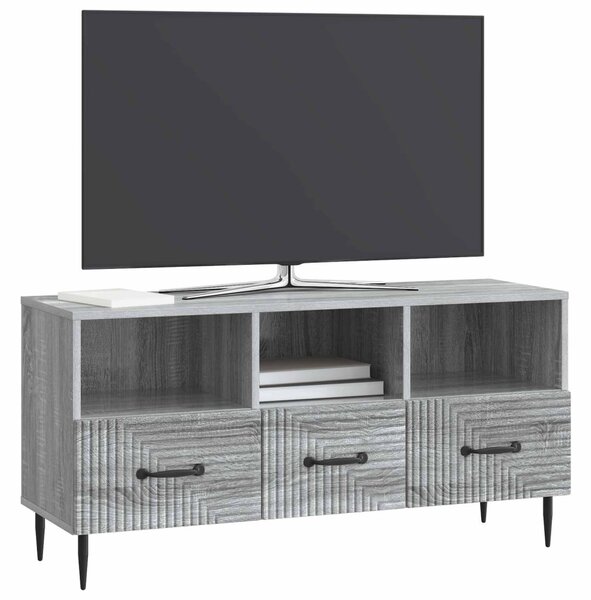 TV szekrény fiókkal Szürke Sonoma 102 x 34,5 x 50 cm Szerelt Fa
