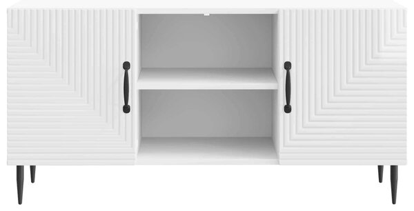 TV szekrény Magasfényű Fehér 102 x 34,5 x 50 cm Szerelt Fa