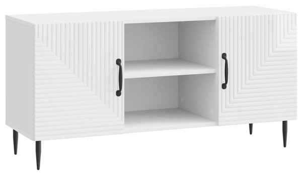 TV szekrény Magasfényű Fehér 102 x 34,5 x 50 cm Szerelt Fa