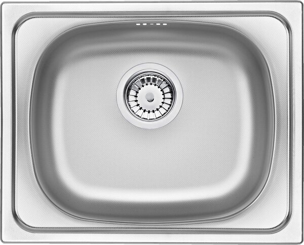 Deante Techno, rozsdamentes acél munkalap mosogató 1 kamrás B/O 500x400x150 3,5'' + szifon, dekor mintás, ZEU_310A