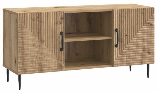 TV szekrény 102 x 34,5 x 50 cm Kézműves Tölgy Szerelt Fa