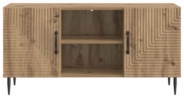TV szekrény 102 x 34,5 x 50 cm Kézműves Tölgy Szerelt Fa