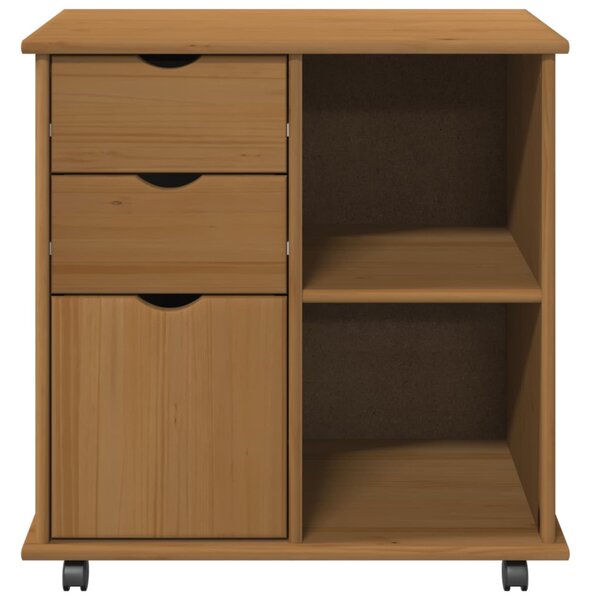 Görgős szekrény Méz barna 63,5 x 39 x 65,5 cm Tömör fenyőfa