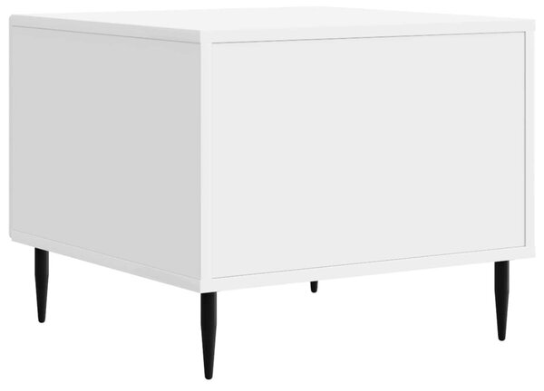 Dohányzóasztal Magasfényű Fehér 49 x 50 x 40 cm Szerelt Fa