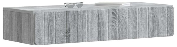 Fali oldaltábla Szürke Sonoma 87,5 x 34,5 x 17 cm Szerelt Fa