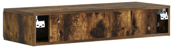 Fali oldaltábla Füstös Tölgy 87,5 x 34,5 x 17 cm Szerelt Fa