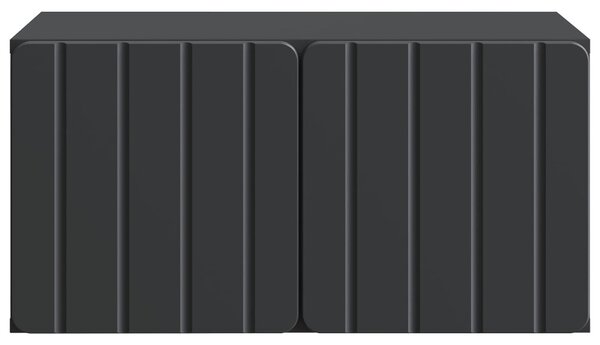 Fali TV szekrény 59,5 x 41 x 30 cm Fekete Szerelt Fa