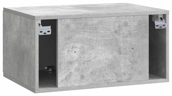 Fali TV szekrény Betonszürke 59,5 x 41 x 30 cm Szerelt Fa