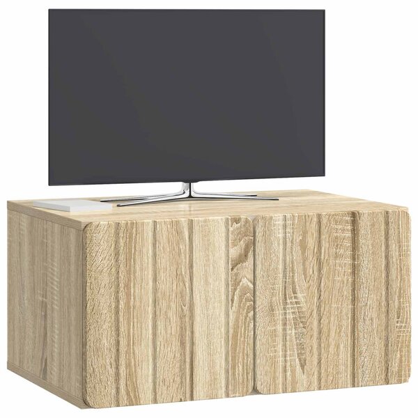 Fali TV szekrény 59,5 x 41 x 30 cm Sonoma Tölgy Szerelt Fa