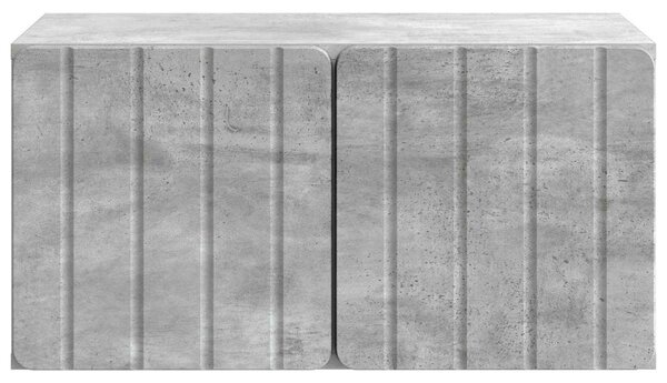Fali TV szekrény Betonszürke 59,5 x 41 x 30 cm Szerelt Fa