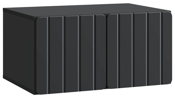 Fali TV szekrény 59,5 x 41 x 30 cm Fekete Szerelt Fa