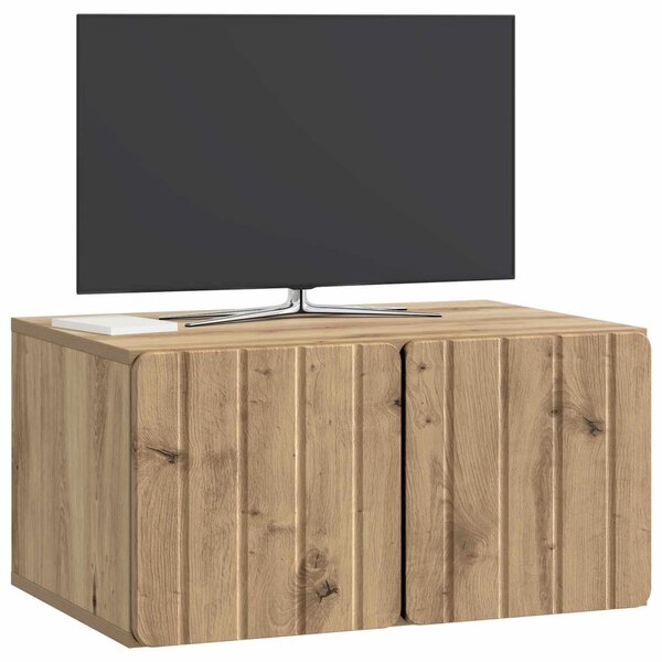 Fali TV szekrény Kézműves Tölgy 59,5 x 41 x 30 cm Szerelt Fa