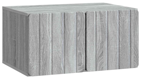 Fali TV szekrény Szürke Sonoma 59,5 x 41 x 30 cm Szerelt Fa