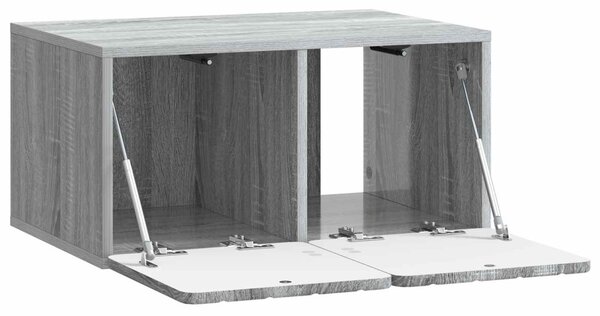 Fali TV szekrény Szürke Sonoma 59,5 x 41 x 30 cm Szerelt Fa