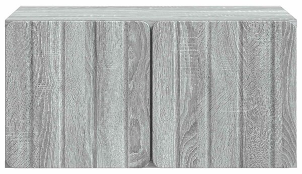 Fali TV szekrény Szürke Sonoma 59,5 x 41 x 30 cm Szerelt Fa