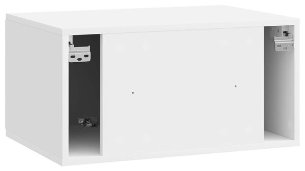 Fali TV szekrény Magasfényű Fehér 59,5 x 41 x 30 cm Szerelt Fa