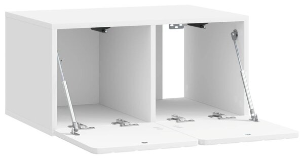 Fali TV szekrény Magasfényű Fehér 59,5 x 41 x 30 cm Szerelt Fa
