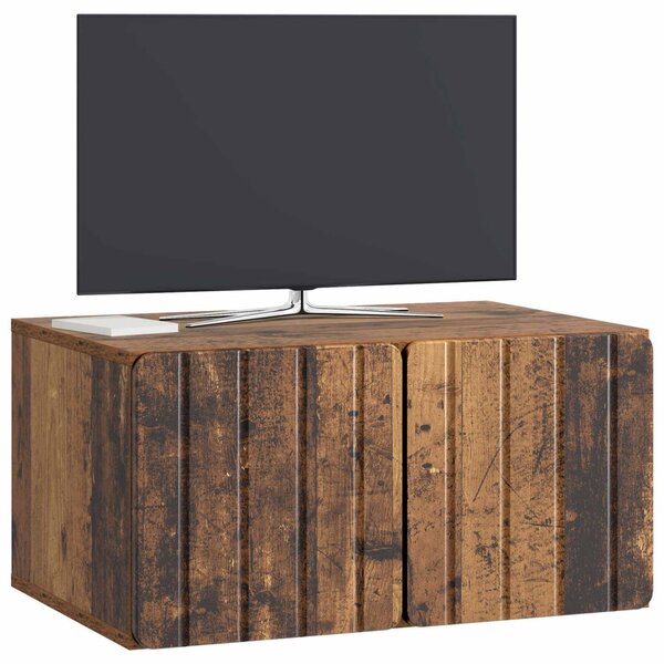 Fali TV szekrény Antik Fa 59,5 x 41 x 30 cm Szerelt Fa